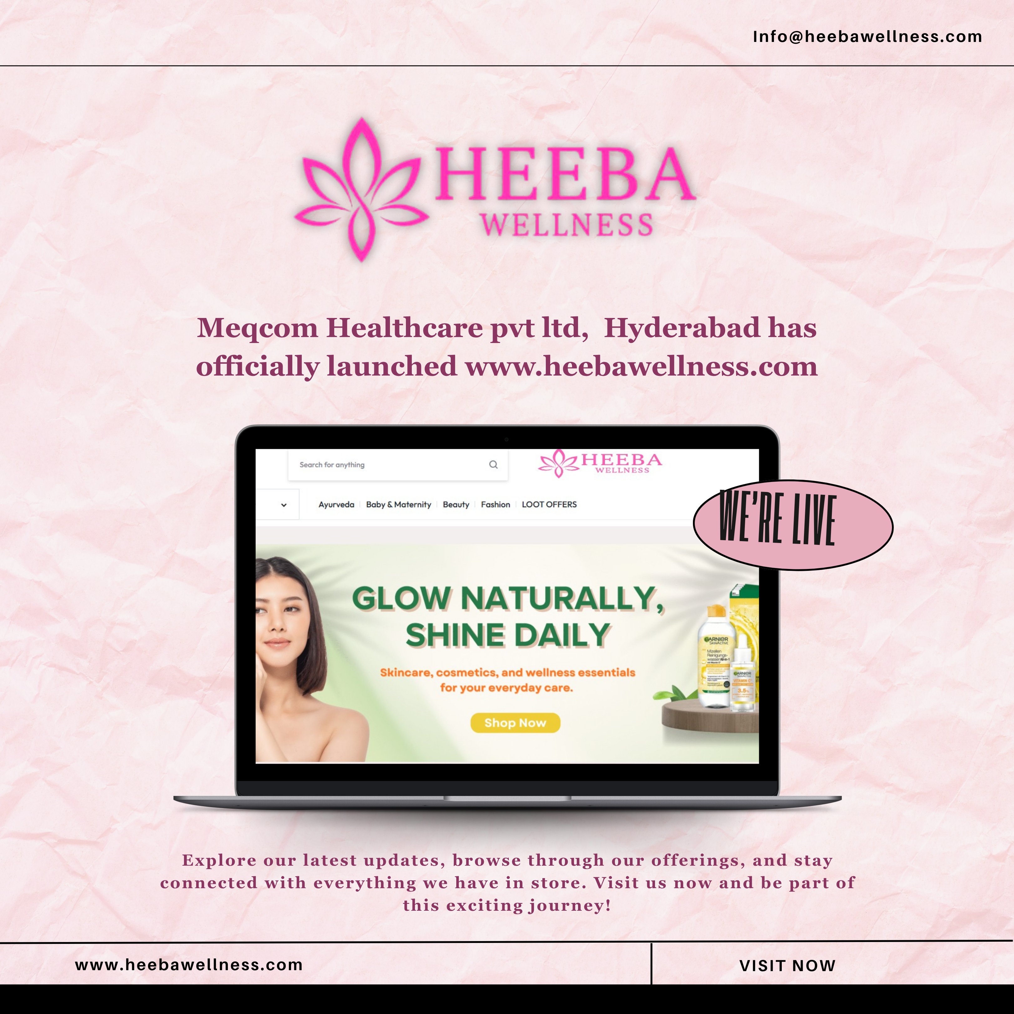 Meqcom Healthcare Pvt Ltd Launches HeebaWellness.com
